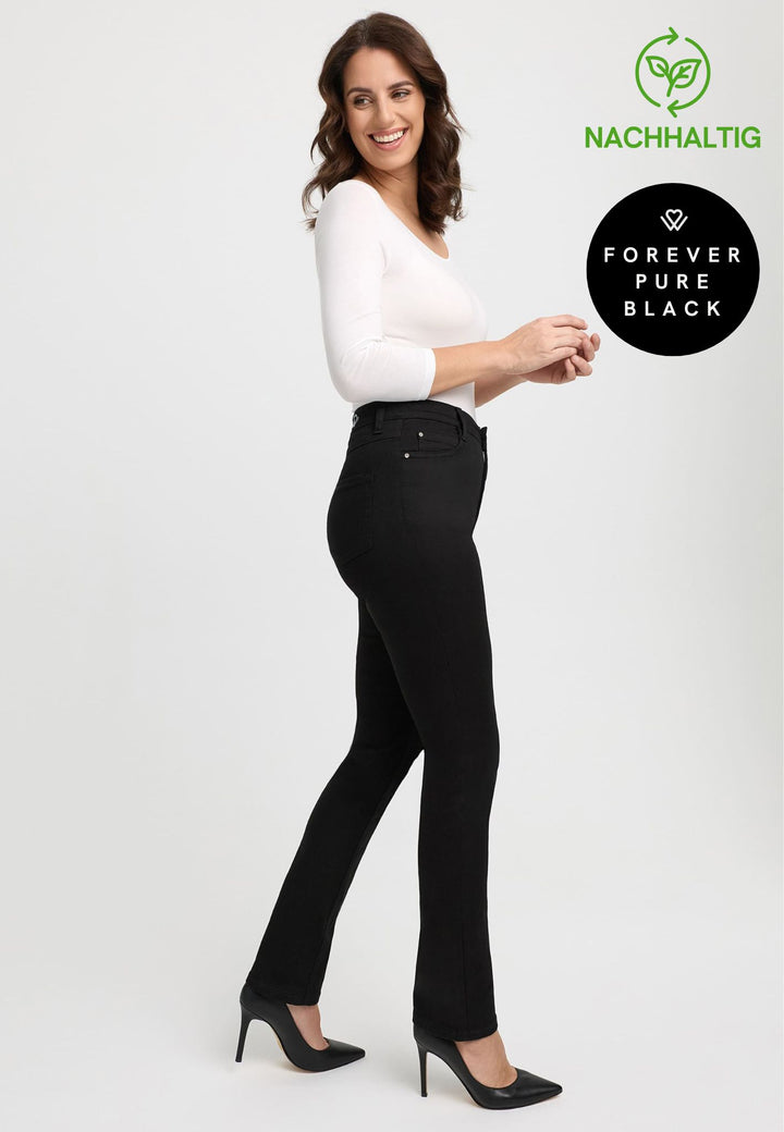 wonderjeans High Waist Straight Forever Pure Black
