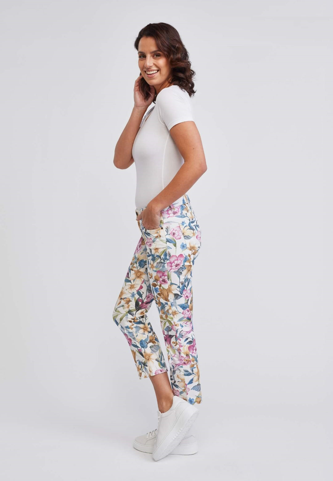 wonderjeans Ankle Watercolor Bloom