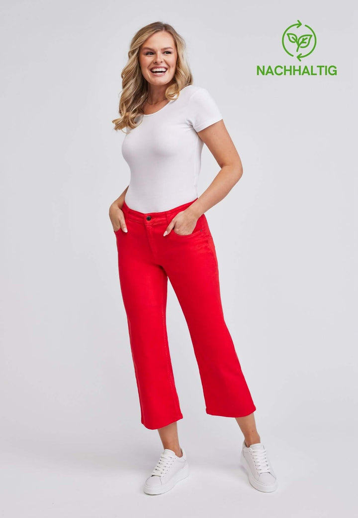 wonderjeans Relaxed Straight Ankle Fearless Red