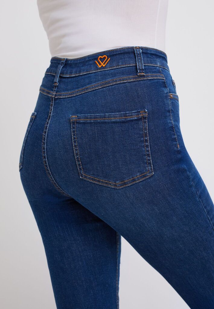 wonderjeans High Waist Straight Authentic Denim Blue