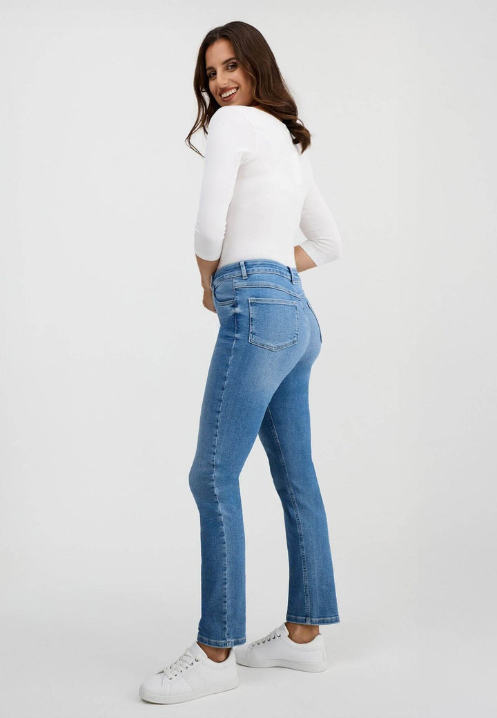 wonderjeans High Waist Straight Authentic Mid Blue1