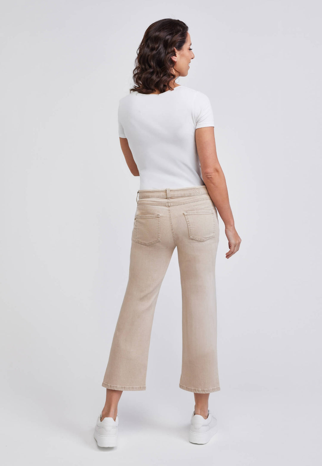 wonderjeans Relaxed Straight Ankle Sand
