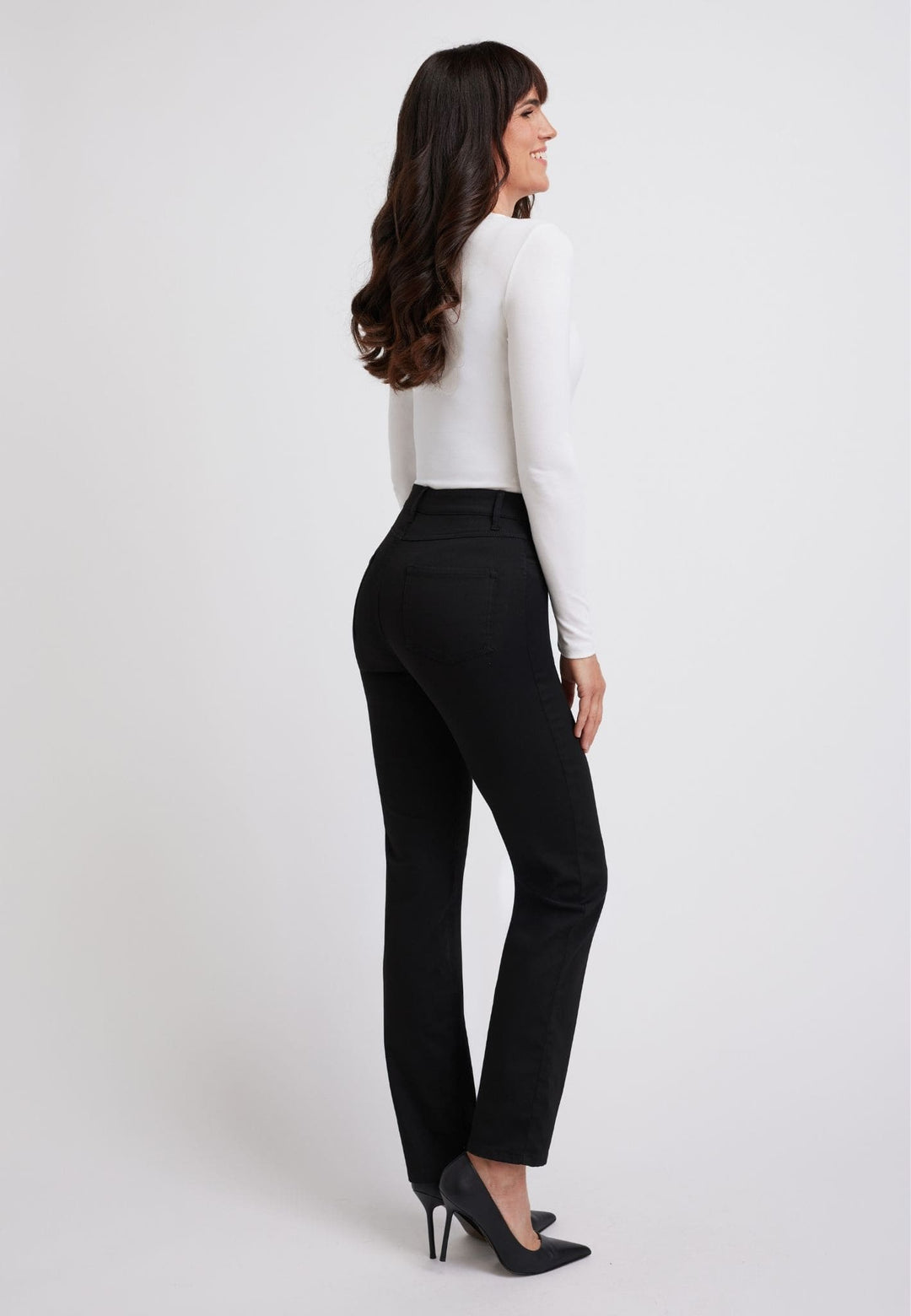 wonderjeans High Waist Straight Black Techno