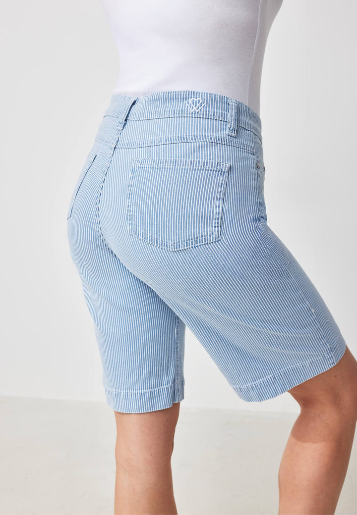 wonderjeans Shorts Stone Blue White Stripe